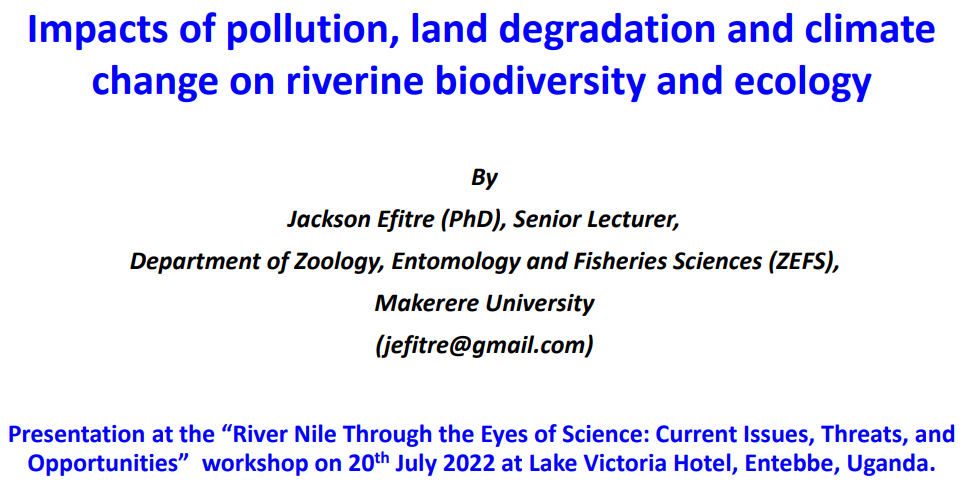 River Nile Through the Eyes of Science